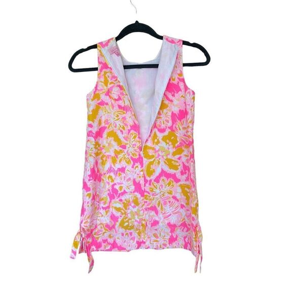 Lilly Pulitzer Girls Multicolor Floral Print Sleeveless Shift Dress Size 10 - Picture 9 of 10